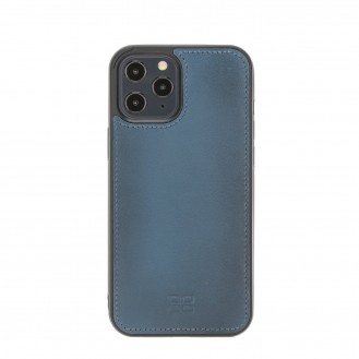 Bouletta Magnetische abnehmbare Handyhülle aus Leder mit RFID-Blocker für iPhone 13 Pro Max BRN Burnt Blue