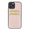 iPhone 13 Pro Max Bouletta Flex Cover Back Leder Case mit Kartenfach - Pink