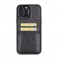 iPhone 13 Pro Max Bouletta Flex Cover Back Leder Case mit Kartenfach - Schwarz