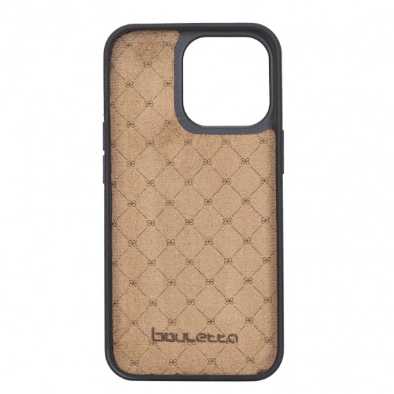 Bouletta Flex Cover Back Leder Case mit Kartenfach für iPhone 13 Pro Max 6.7 - Schwarz