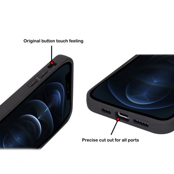 Bouletta Flex Cover Back Leder Case für iPhone 13 Pro Max 6.7 - Schwarz