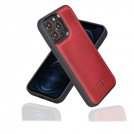 Bouletta Flex Cover Back Leder Case für iPhone 13 Pro Max 6.7 - Rot