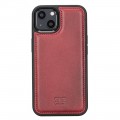 iPhone 13 Bouletta Flex Cover Back Leder Case - Rot