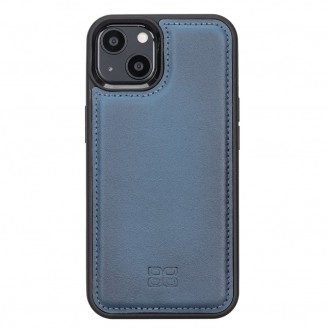 Bouletta Flex Cover Back Leder Case für iPhone 13 - Blau