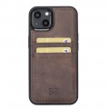 Apple iPhone 13 Bouletta Flex Cover Back Leder Case mit Kartenfach  - Braun