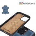 Bouletta Flex Cover Back Leder Case mit Kartenfach für iPhone 13 Mini - Blau