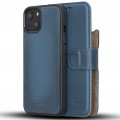 Bouletta Magnetische abnehmbare Handyhülle aus Leder mit RFID-Blocker für iPhone 13  Mini - Blau
