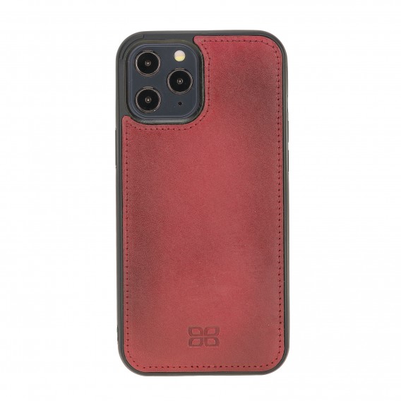 Bouletta Magnetische abnehmbare Handyhülle aus Leder mit RFID-Blocker für iPhone 12 Pro Max Rot