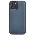 Apple iPhone 12 Pro Max 6.7 Bouletta Flex Cover Back Leder Case - Blau