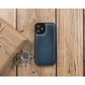 Bouletta Flex Cover Back Leder Case für iPhone 12 mini Blue