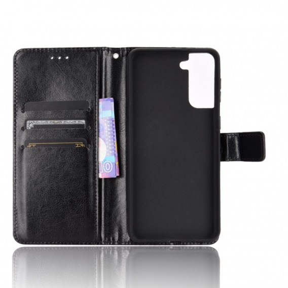 Samsung Galaxy S21+ Book Case Wallet Schutzhülle Tasche Etui Schwarz