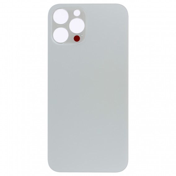 Cover Glas Rückseite mit grossen Löchern, Kompatibel mit iPhone 12 Pro Max - Silber