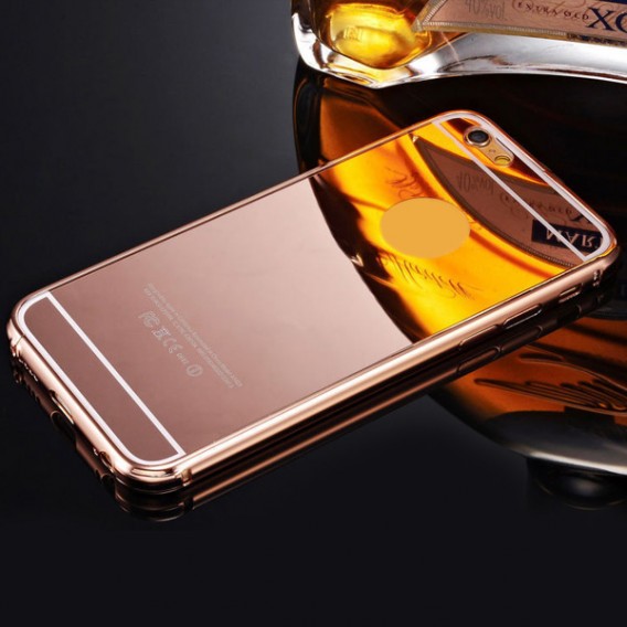 Rose Gold LUXUS Aluminium Metall Spiegel Bumper iphone 6 Plus