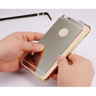 Silber LUXUS Aluminium Metall Spiegel Bumper iphone 6 Plus