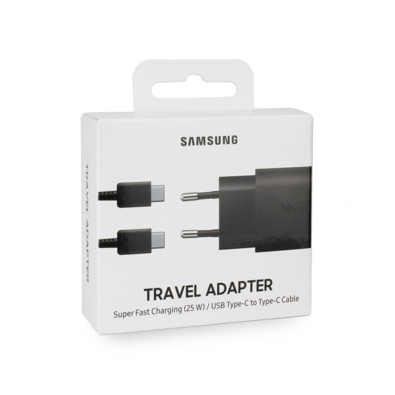 Samsung AFC Schnell Ladegerät (3A/25W) + USB C auf USB C Ladekabel