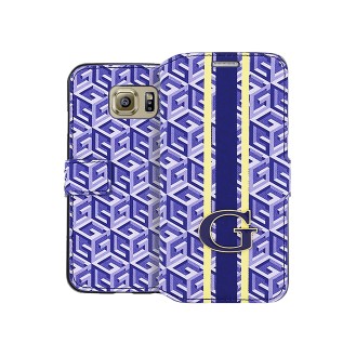  Book Case Guess G-Cube für Samsung G925F S6 Edge Blau