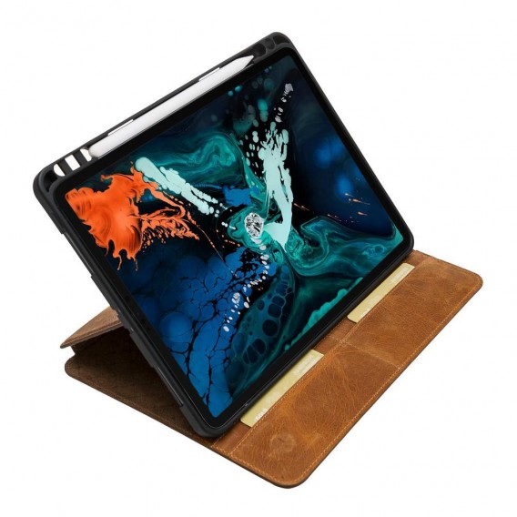 iPad Pro 12.9" Leder-Etui für 2. Generation - Braun Eto Modell