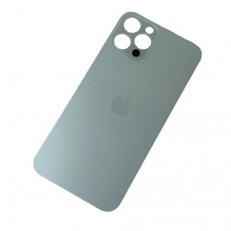 iPhone 12 Pro Back Glass Akkudeckel Rückschale Big Hole Weiss