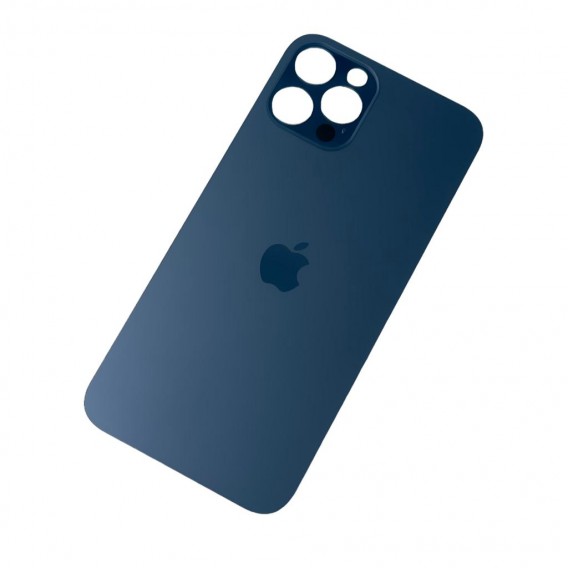 iPhone 12 Pro Back Glass Akkudeckel Rückschale Big Hole Blau