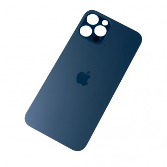 iPhone 12 Pro Max Back Glass Akkudeckel Rückschale Big Hole - Blau/A2411
