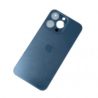 iPhone 13 Pro Back Glass Akkudeckel Rückschale Big Hole Blau