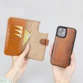 Bouletta Magnetische abnehmbare Handyhülle aus Leder mit RFID-Blocker für iPhone 14 Pro Max Braun