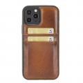 iPhone 14 Pro Max Bouletta Leder Case Flex Back Cover mit Kartenfach - Tan