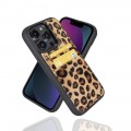 iPhone 14 Pro Max Bouletta Flex Cover Back Leder Case mit Kartenfach - Leopard