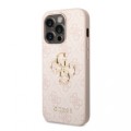 Guess PU 4G Metal Logo Case for iPhone 14 Pro (6,1) Pink