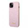 Guess TPU Glitter Metal Logo Case for iPhone 14 (6,1) Pink