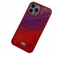 iPhone 14 Pro Bling Glitzer Diamant Farbverlauf Hülle Cover Rot