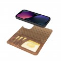 iPhone 14 Pro Max Magnetische abnehmbare Handyhülle aus Leder mit RFID-Blocker - Leopard