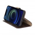 Bouletta Magnetische abnehmbare Handyhülle aus Leder mit RFID-Blocker für iPhone 14   Antik Braun