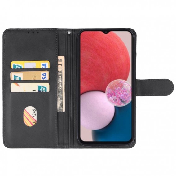 Samsung Galaxy A14 5G Leder Schwarz Kreditkarte Etui Bookcase