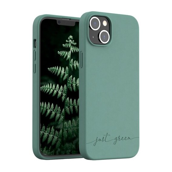 Apple iPhone 14 Plus 100% biologisch abbaubare Handyhülle von Just Green – Khakigrün