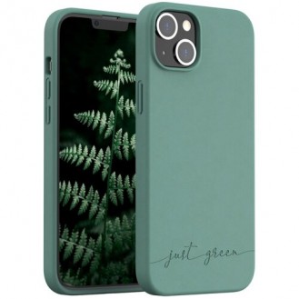 Apple iPhone 14 Plus 100% biologisch abbaubare Handyhülle von Just Green – Khakigrün