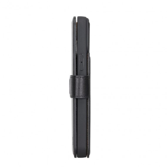 Bouletta Magnetische abnehmbare Handyhülle aus Leder mit RFID-Blocker für iPhone 15 Pro  Schwarz