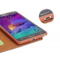 Pink Edel Leder Book Tasche Kreditkarten fach Galaxy Note 4