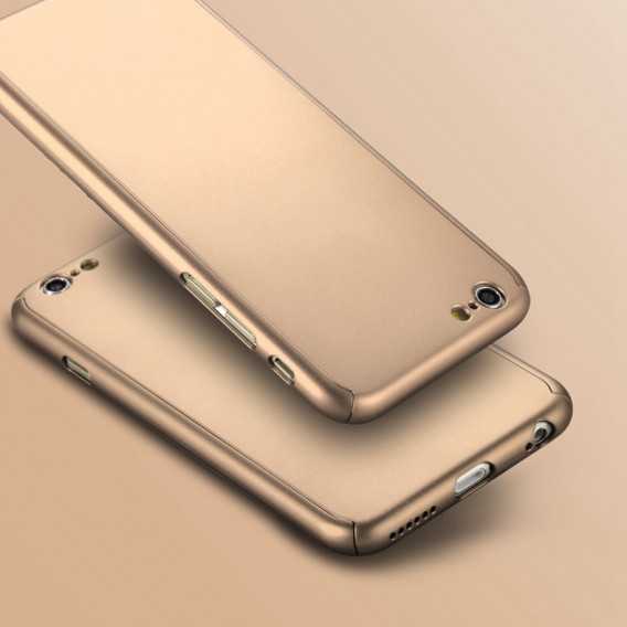 Gold iPhone 360° Full Cover iphone 6 6S Schutzhülle Panzerglas