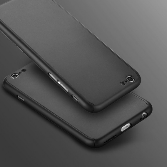 Schwarz iPhone 360° Full Cover iphone 6 6S mit Panzerglas
