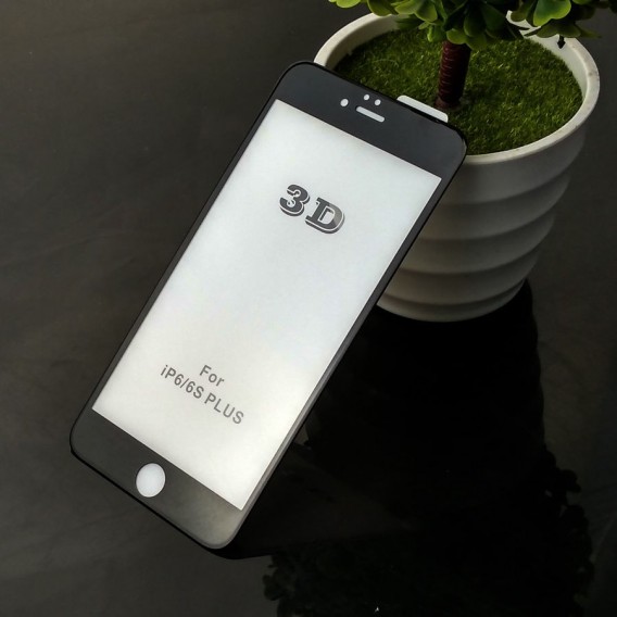 3D Full 9H Panzerglas Tempered Folie iPhone 6 Plus / 6S+ Schwarz