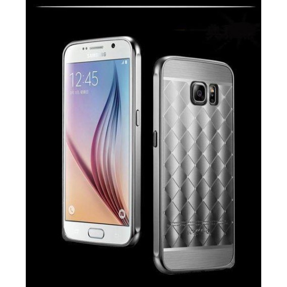 Galaxy S6 Grau LUXUS Aluminium Spiegel Bumper