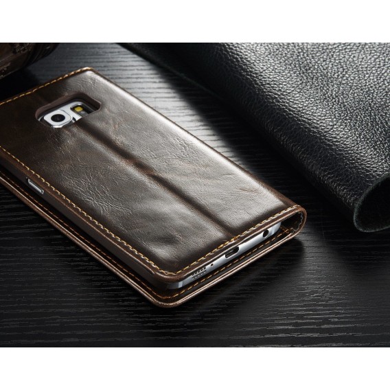 Galaxy S7 Luxus Wallet Leder BookCase Etui