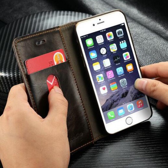 Galaxy S7 Luxus Wallet Leder BookCase Etui