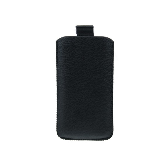 Schwarz Leder Beutel Etui iPhone 5 / 5S / SE