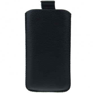 Schwarz Leder Beutel Etui iPhone 5 / 5S / SE