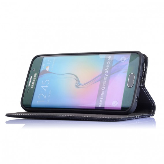 Xundo Kreditkarte Leder Etui Galaxy S7 Edge Schwarz