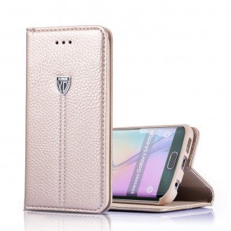Xundo Kreditkarte Leder Etui Galaxy S7 Edge Gold
