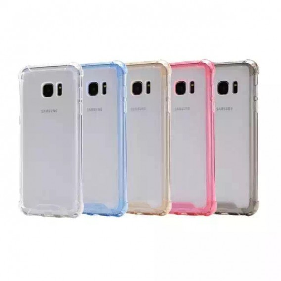 Clear shock proof Cover Galaxy S7 Pink