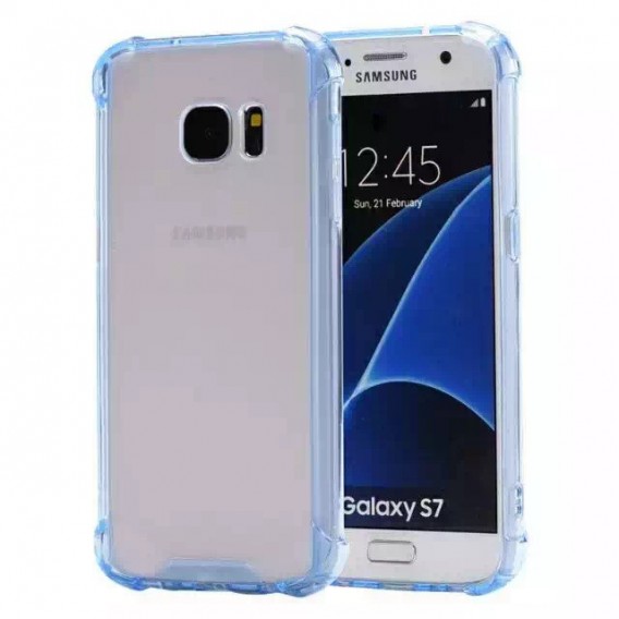 Clear shock proof Cover Galaxy S7 Blau